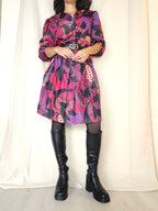 Herfstkleuren vintage jurk  | M/L