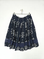 donkerblauwe vintage rok