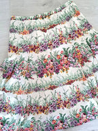 Vintage A-lijn rok met bloemen tekeningen | XL