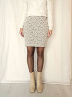 Wool vintage skirt dark blue | XS