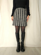 Wollen vintage rok met strepen | M