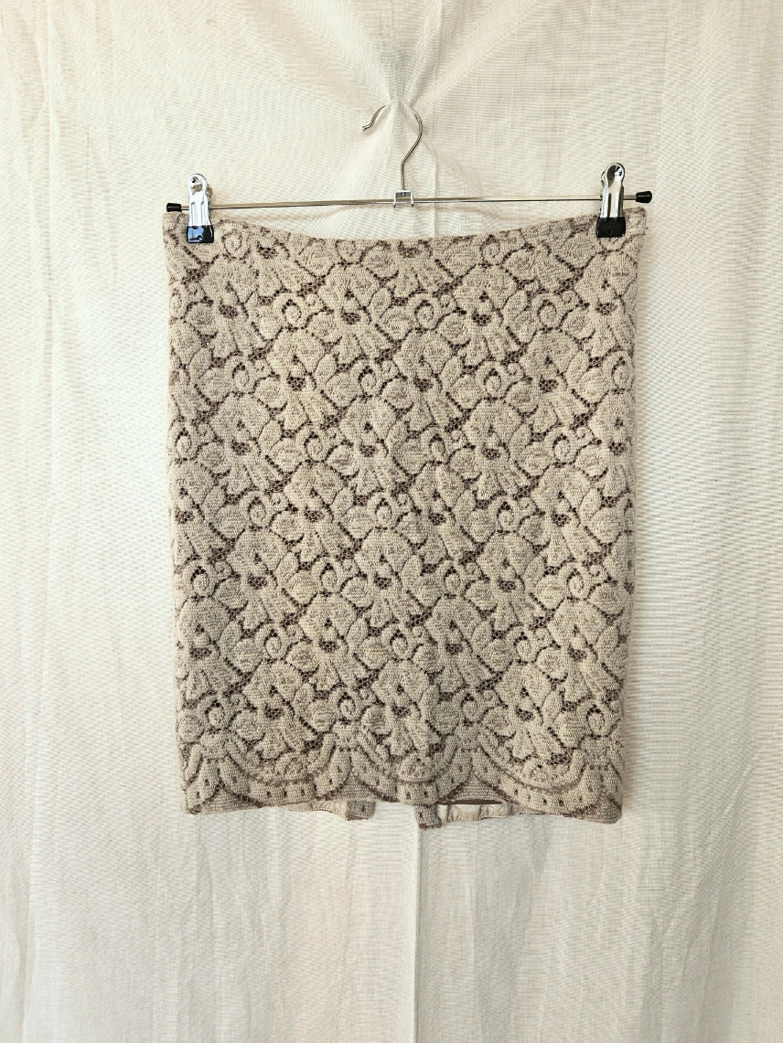 Wool vintage skirt dark blue | XS