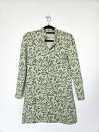 Jaren 70 top met groene print, katoen | S
