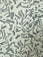 Jaren 70 top met groene print, katoen | S