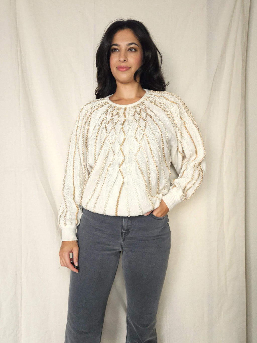 Vintage trui Golden Flows | XXL