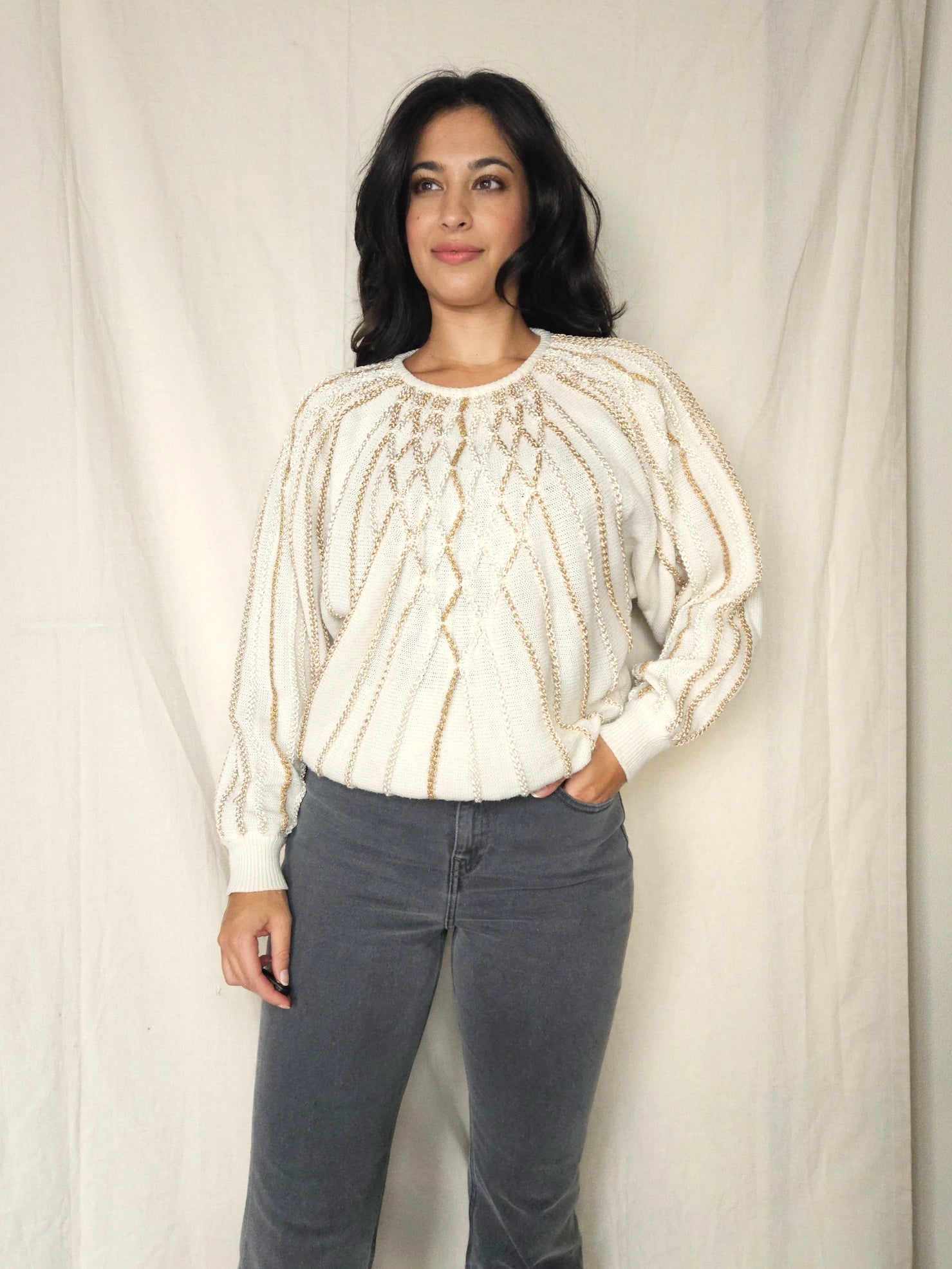 Vintage trui Golden Flows | XXL