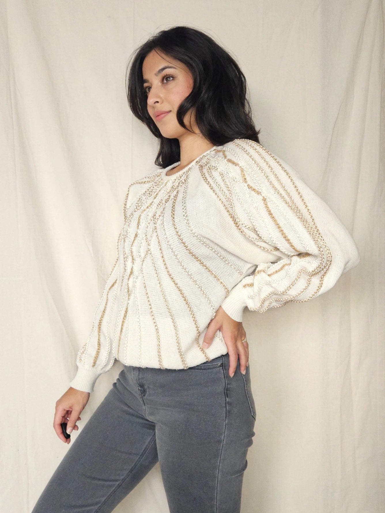 Vintage trui Golden Flows | XXL
