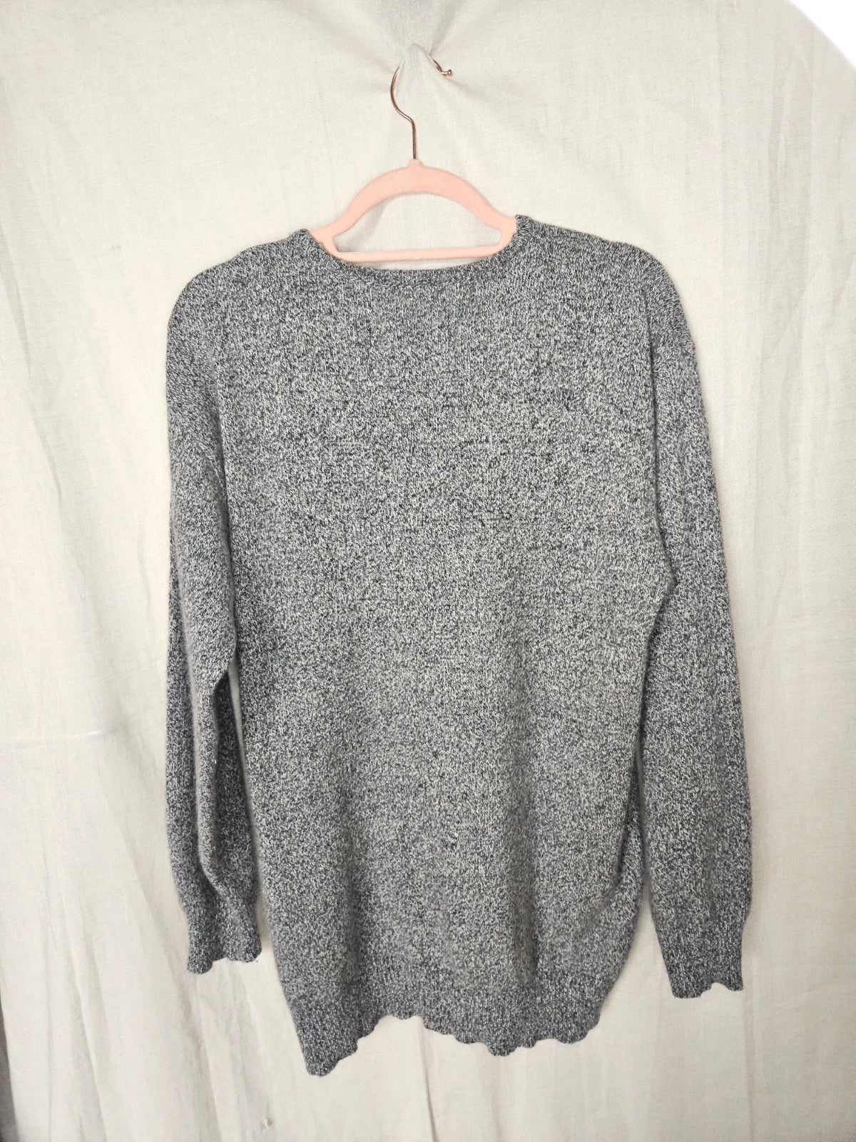 Vintage trui Soft Grey Flowers | L/XL