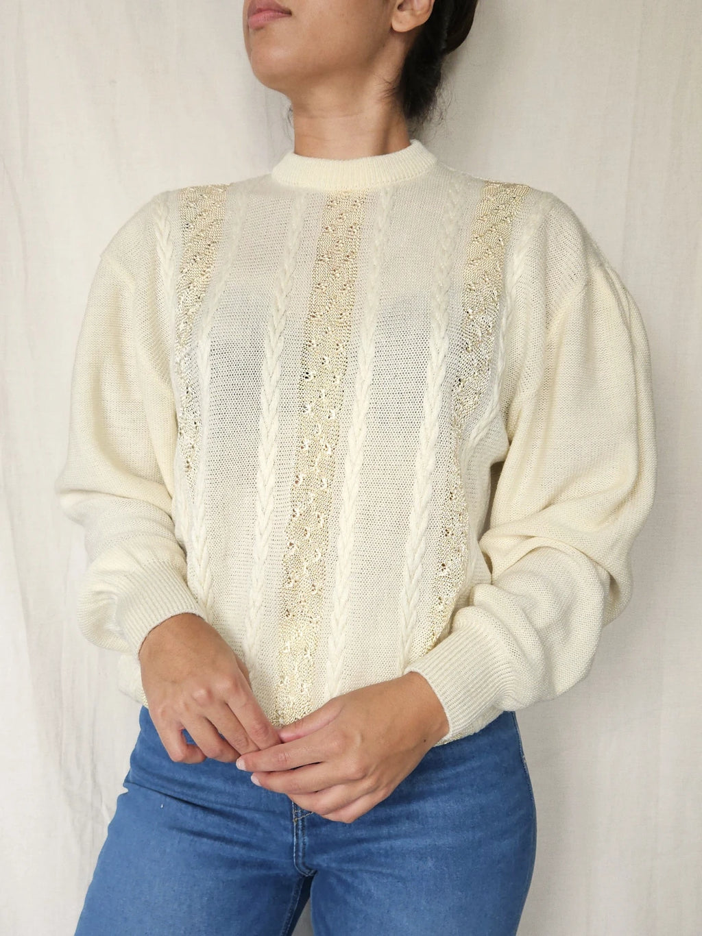 Vintage trui Butter Yellow | XL