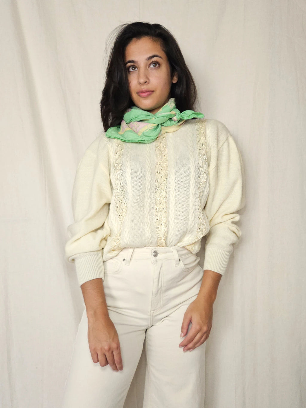 Vintage trui Butter Yellow | XL