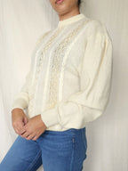 Vintage trui Butter Yellow | XL