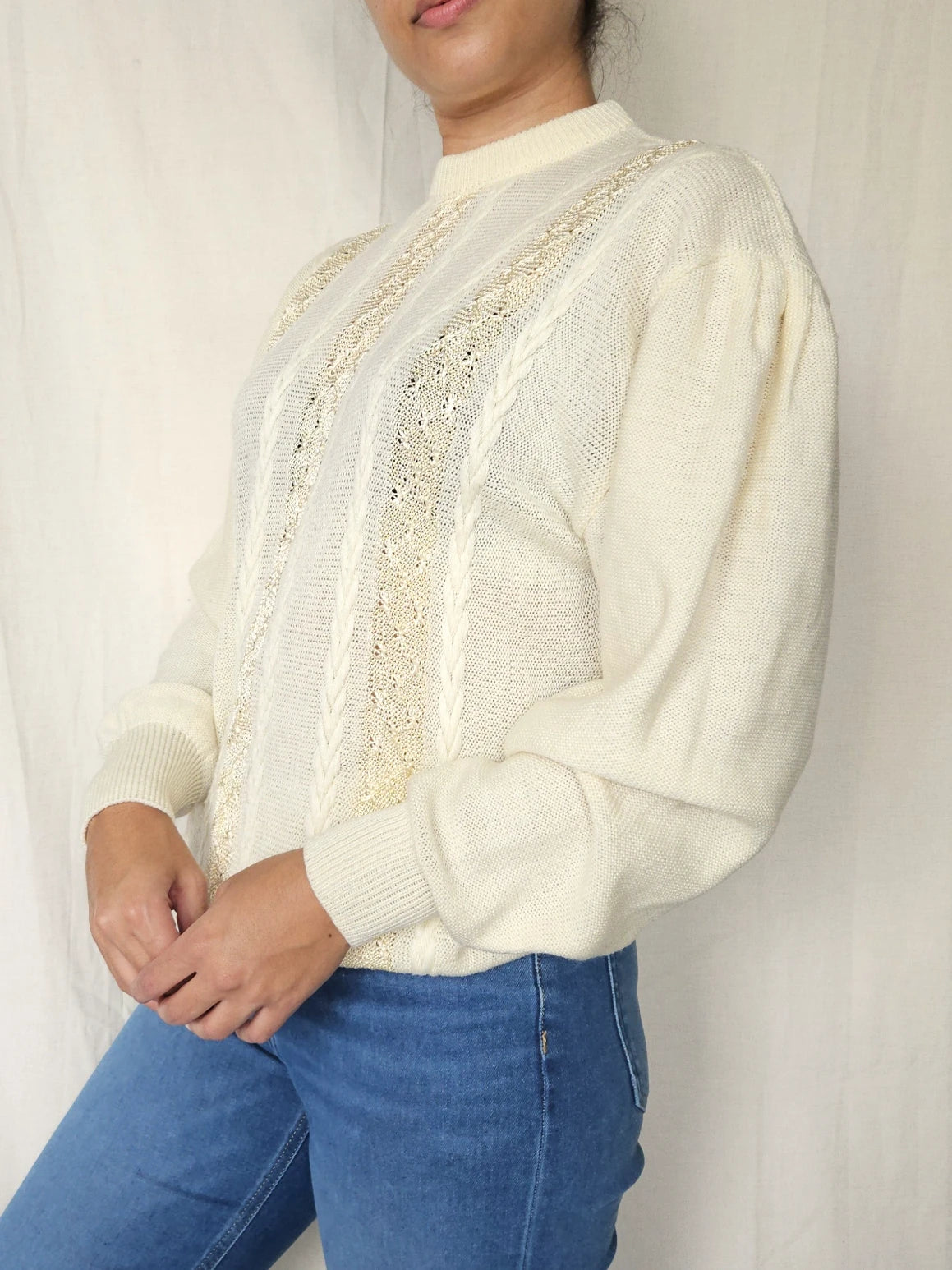 Vintage trui Butter Yellow | XL