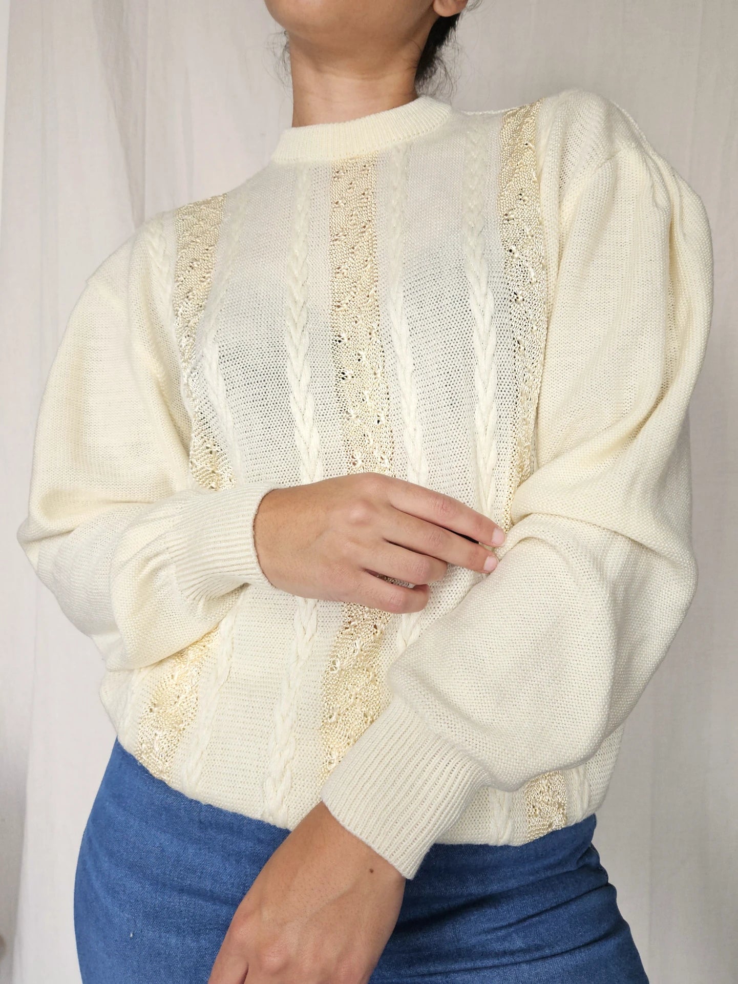 Vintage trui Butter Yellow | XL
