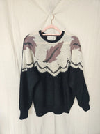 Vintage sweater Feathers &amp; Glitter | 3XL