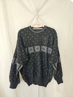 Vintage trui Snowy Snowflakes | free size
