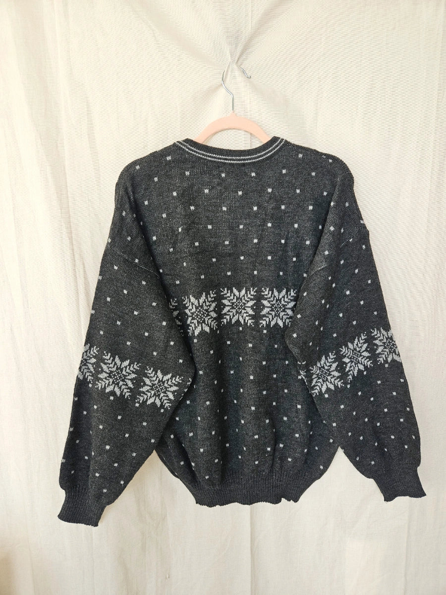 Vintage trui Snowy Snowflakes | free size
