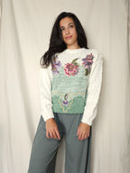 Vintage trui Story of Flowers | M