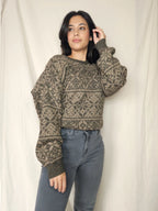 Vintage trui Snowflake Patterns | free size