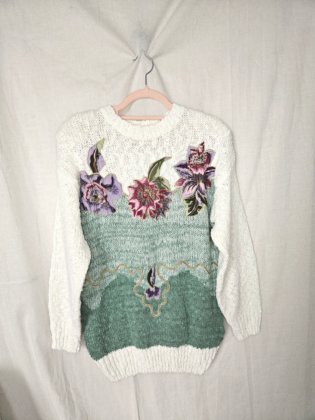 Vintage trui Story of Flowers | M