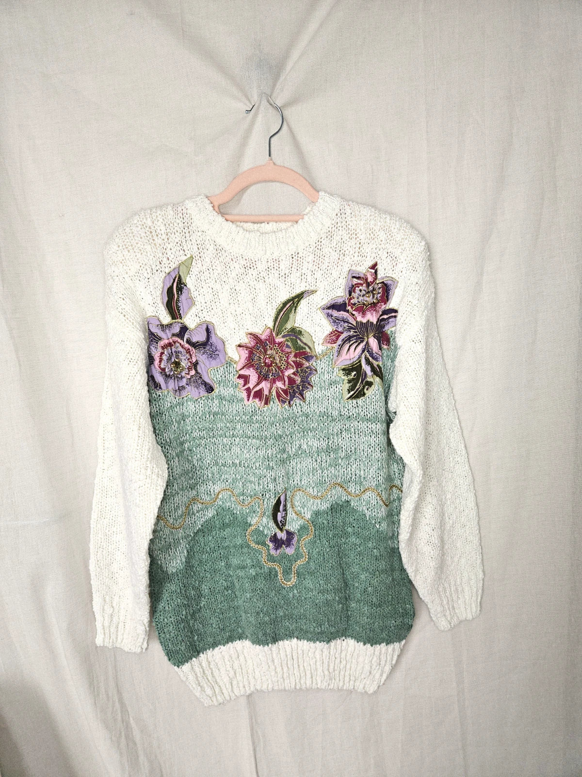 Vintage trui Story of Flowers | M