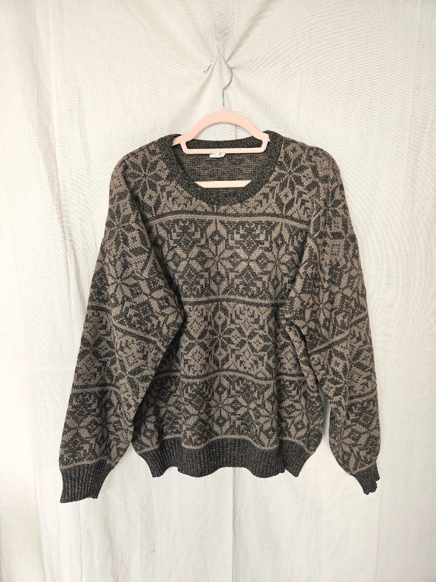 Vintage trui Snowflake Patterns | free size