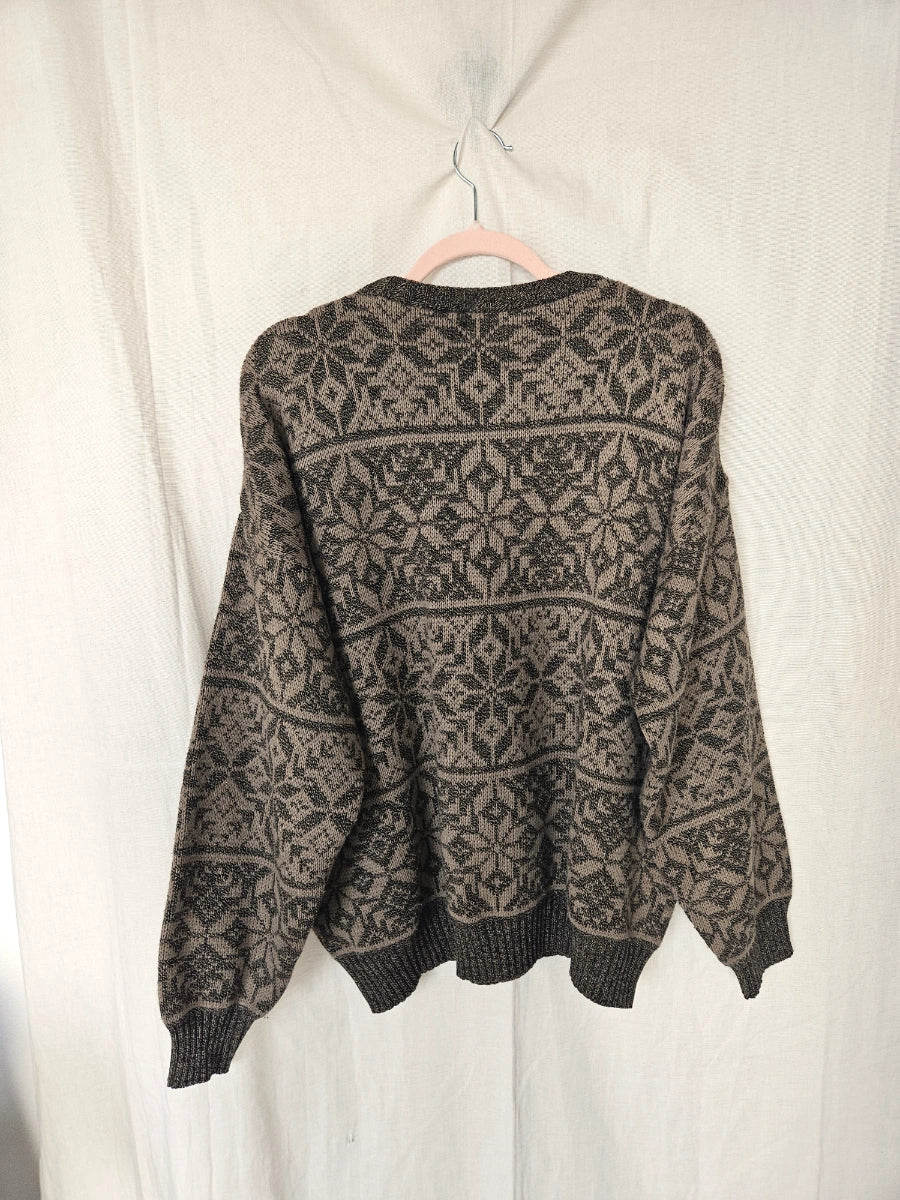 Vintage trui Snowflake Patterns | free size