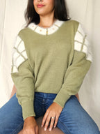 Vintage trui Matcha Angora | XL